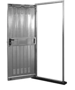 PORTA MONOLAMIERA ZINCATA PER CANTINE, 80X200 CM